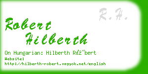 robert hilberth business card